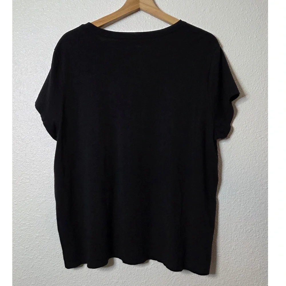 Quince Black Cotton Modal Tee Shirt‎ Women's XL Quiet Luxury Minimalist